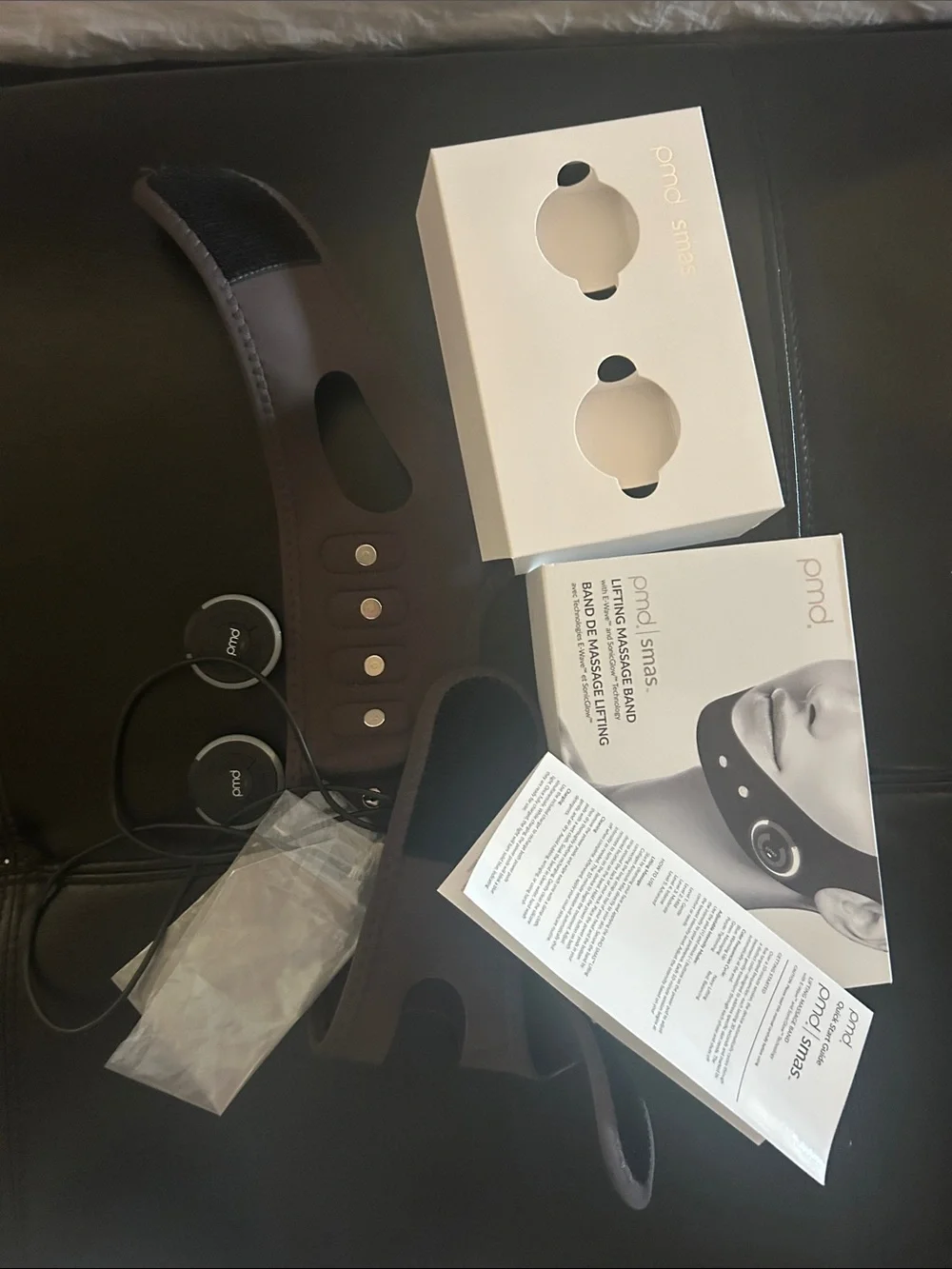 PMD Facial Lifting Band with Connectors in Dark Brown and Black